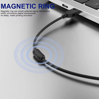 Cable de Transferencia de Datos USB 2.0 Tipo A Macho a Tipo B Macho, Blindado y Chapado en Níquel, de Xput, en Varias Longitudes de 1 a 10 Metros, para Impresora y Escáner