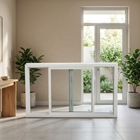 Ventanas Modernas de Vinilo Estilo Americano, Correderas Horizontales de PVC, Doble Acristalamiento, Impermeables, para Sótano o Apartamento