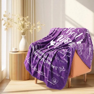Couverture en polaire pour maman, couverture douce en polaire pour fille, de papa ou de maman, couverture en flanelle personnalisée avec lettres, couverture en polaire positive - Product Image 4