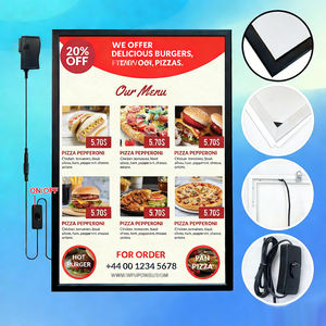 Panneau de menu numérique LED à montage au plafond, en acrylique rétroéclairé, pour bar à cocktails, enseigne publicitaire intérieure, cadre en aluminium pour panneau de menu de boissons - Product Image 3