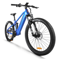 Accolmile-VTT électrique chinois de 27.5 pouces, Bafang, disque central à 9 vitesses, suspension complète, sport, emtb, 48V, 250w