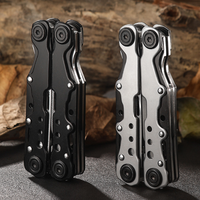 Pince multifonction pliable avec verrou de sécurité, lame de scie en acier inoxydable, couteau de poche, ouvre-bouteille, outil de survie pour le camping et les activités de plein air (EDC)