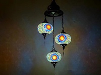 Lampe turque en verre fait à la main, lustre Led en mosaïque, lustre pour maison, hôtel célèbre, turquie, nouvelle collection 2022