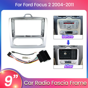 Navifly Auto Stereo Radio Frame Voor Ford Focus <span class=keywords><strong>2</strong></span> 3 Mk2 Mk3 2004 2005 - 2011 Auto Dvd-speler Frame met Kabel Auto Stereo Frame - Product Image 2