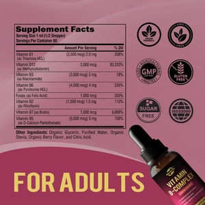 OEM ODM - Suplemento Vitamínico para la Energía y la Función Cerebral, Gotas Líquidas de Complejo Vitamínico B con Vitaminas B1, B6 y B12 - Product Image 4