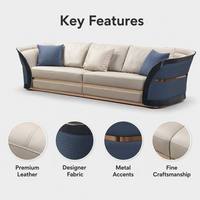 Premium Echtleder Chesterfield Sofa-Set 1+2+3-Sitzer Wohnzimmer-Couch für Villa Hotel Komplettlösung Luxus-Möbel