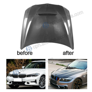 Capot Personnalisé Style V GTS en Fibre de Carbone Véritable pour <span class=keywords><strong>BMW</strong></span> Série 3 E90 335i 328i 2009 2010 2011 2012 LCI Amélioration Kit Carrosserie - Product Image 5