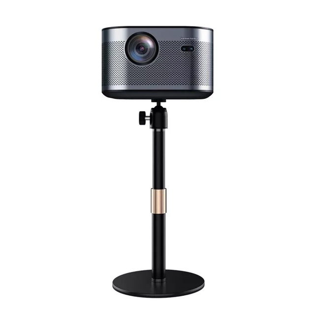 Foldable Portable Projector Stand with Tray Adjustable Height Angle Metal Tripod Mount for Office Meeting Room Home Cinema