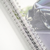 Couverture transparente mate texturée, couverture personnalisée en plastique PP, carnet de notes, agenda, papeterie, carnet à spirales imperméable fabriqué en usine