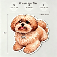 Tapis personnalisé en forme d'animal, tapis portrait de chien, tapis de forme irrégulière, paillasson en forme d'animal, tapis de sol en peluche pour animaux de compagnie