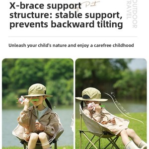 Moon Chair Children's Folding Chair Outdoor Furniture Portable Wilderness Camping Picnic Art Sketching Fishing <b>Stool</b> Oxford - Product Image 2
