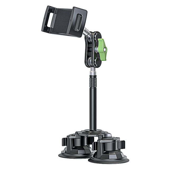 Lanparte Secure Strong Dual Suction Cup Mount Long Arm Car Tablet Holder with Extension Rod for iPad for Tablet
