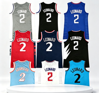 Kawhi Leonard Pria 2026 # 2 Jersey Basket Jahitan Retro Kasual Grosir, Drop Shipping