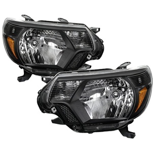 ไฟหน้าสำหรับ Toyota Tacoma ปี 2012-2015 พื้นหลังสีดำ รุ่น US แบบฮาโลเจน - Product Image 1