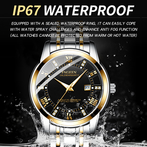 Reloj de Lujo Casual para Hombre <span class=keywords><strong>FNGEEN</strong></span>, Ultrafino, Resistente al Agua 30M, de Acero Inoxidable, con Manecillas de Cuarzo y Calendario - Product Image 4