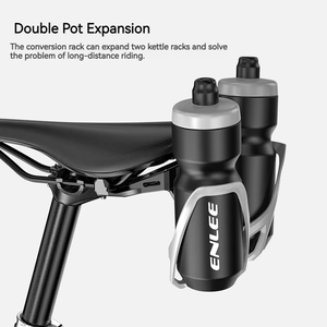 Support d'extension de cage de bouteille d'eau de <span class=keywords><strong>vélo</strong></span> portable ENLEE | Extension de support de selle de tige de selle vtt - Product Image 3
