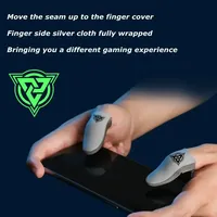 Manchon de doigt de jeu mobile en tissu argenté, matériau extrêmement mince de 0.3mm, manchons de pouce sans couture pour contrôleur de jeu
