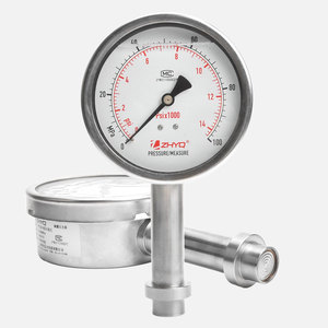 Industriële Roestvrijstalen <span class=keywords><strong>100Mm</strong></span> 100 Bar Diafragma Manometer Voor Corrosieve Media, Chemische Vezels, Verven, Farmaceutisch - Product Image 1