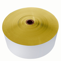 Etiqueta Adhesiva Personalizada con Código de Barras, Base de Papel Grande de 48g, Recubrimiento Semibrillante, Doble Capa, Adhesivo Fuerte, Rollo Jumbo, Logotipo Personalizado