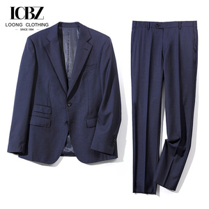 Completo Formale <span class=keywords><strong>da</strong></span> <span class=keywords><strong>Uomo</strong></span> di Alta Gamma in 2 Pezzi, Versione Slim Coreana, Abito Business Casual Impermeabile TR Monopetto Personalizzato - Product Image 1