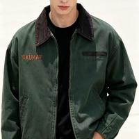 Veste de travail en toile personnalisée avec doublure, veste en toile vintage épaisse, veste de travail