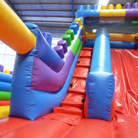 Château gonflable avec toboggan et souffleur pour enfants et adultes, usage commercial