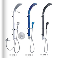 Panneau de douche thermostatique avec douchette, en aluminium ABS, pommeau de bain mural avec économie d'eau, bon marché