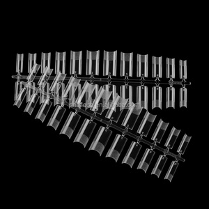 NADECO Professional Cuticle D Curve Cuticle Half Cover Matte Clear Square Nail Tips pour <span class=keywords><strong>manucure</strong></span> en gel acrylique forme cercueil carré - Product Image 3