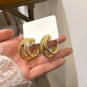 Arete Bán Buôn Hoop Earrings Ohrring Đa Kích Thước Vàng Huggie Tai Nhẫn Set Big Vòng Tròn Lớn Hoop Earrings Thời Trang Phụ Nữ Jewelry