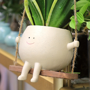 Maceta Colgante <span class=keywords><strong>de</strong></span> Pared con Diseño <span class=keywords><strong>de</strong></span> Cabeza <span class=keywords><strong>de</strong></span> Personaje Animado en Resina, Decoración Creativa para Hogar, Jardín y <span class=keywords><strong>Patio</strong></span>, Macetas Multifuncionales para Exteriores - Product Image 6