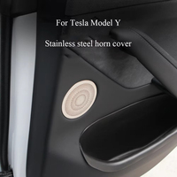 Cache-haut-parleur de porte de voiture, garniture décorative pour haut-parleur, accessoires intérieurs pour Tesla Model Y Juniper Model 3 Highland 2025