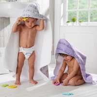 Nom du jeu enfants personnalisé à capuche plage & piscine serviette maman et moi serviette