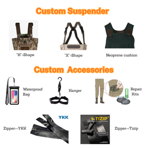 Cuissardes imperméables pour la chasse et la pêche en plein air, en néoprène avec bottes en caoutchouc - Product Image 5