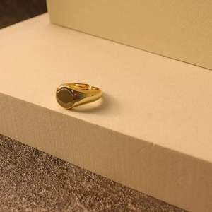 Chris April verstellbarer echter 925er Sterling Silber Siegelring Vergoldete 14 Karat Ewigkeit sband ringe - Product Image 2