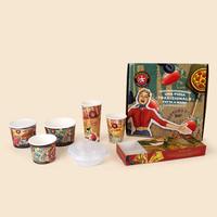 Boîte à pizza coulissante de 25 cm, personnalisée, rectangulaire, à emporter, en papier, pour tranches de pizza, emballage rapide avec découpe pré-encollée