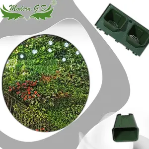 Outdoor three-dimensional green plastic planting box Vertical wall-mounted modular plant wall for farm irrigation system