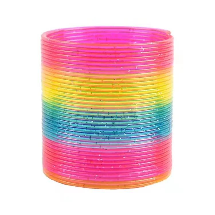 Produttore all'ingrosso di plastica creativa elastica primavera colore cerchio rosso net magic large rainbow circle puzzle toys