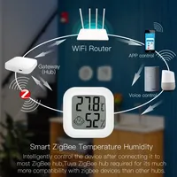 Capteur intelligent de température et d'humidité Tuya Zigbee 3.0, hygromètre numérique sans fil, thermomètre pour serre, cave à vin, maison