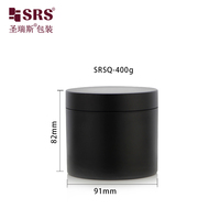Pot en plastique coloré PP 400G à couvercle vissé pour gommage corporel, masque facial, soins de la peau, cosmétiques, crème pour le visage