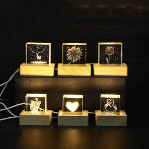 Cubo de Cristal del Sistema Solar con Grabado Láser 3D Personalizable de Alta Calidad HBL, Luz Nocturna Brillante para Decoración del Hogar - Product Image 1