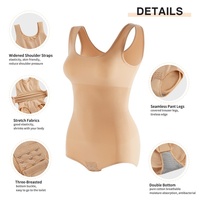 Vêtement sculptant une pièce sans couture pour femme, effet ventre plat et lifting des fesses, en Spandex/Nylon, ajusté et amincissant, avec tissu en Nylon