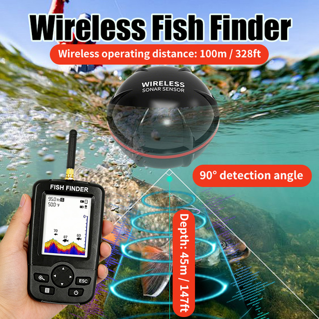 Sonar Fish Finder, Wireless Fish Finder, Acoustic Monitoring Underwater Fish Detector