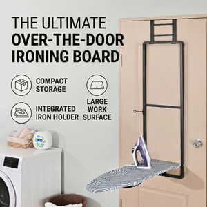 Planche <span class=keywords><strong>à</strong></span> <span class=keywords><strong>Repasser</strong></span> Pliante Suspendue Design Tendance avec Cadre en Acier Revêtu, <span class=keywords><strong>À</strong></span> Accrocher <span class=keywords><strong>à</strong></span> la Porte - Product Image 1