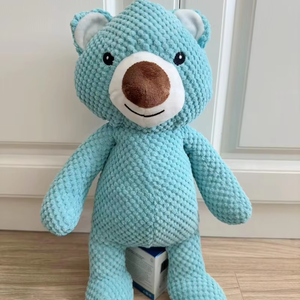 Sevimli ve yatıştırıcı peluş ayı köpek sesleri dişlerini öğütür ve evcil hayvan oyuncak ısırır yapar - Product Image 1