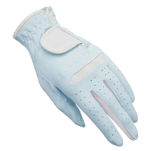 Guantes de Golf de Cuero Genuino Azul Claro para Mano Derecha, Transpirables, de Alta Calidad - Product Image 1