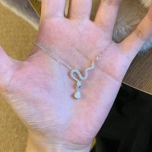 YW 고급 펜던트 쇄골 체인 합금 소재 목걸이 지르콘 목걸이 뱀 모양 목걸이 - Product Image 4