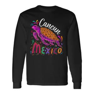T-shirt a maniche lunghe Cancun Mexico Beach, design coordinato per famiglie e gruppi - Product Image 1