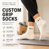 Chaussettes antidérapantes personnalisées pour le yoga et le pilates, chaussettes de yoga tricotées de qualité supérieure pour femmes, chaussettes antidérapantes pour une utilisation en yoga et pilates en intérieur