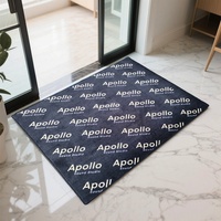 Maßgefertigte Fußmatte mit Volldruck-Logo, Wiederholendes Markenmuster, Personalisiertes Design für Tür, Büro, Einzelhandelsgeschäft, Eingang
