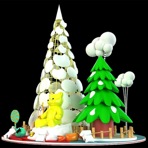 Prix de gros extérieur étanche joyeux Noël signe grand extérieur éclairé spectacle lanterne prix pour joyeux Noël projet - Product Image 2